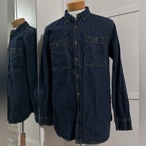 Denim Shirt 21 MEN Long Sleeve Dark Blue Size XL